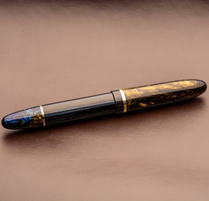 Fountain Pen - Bock #6 - 13 mm - SEM Denim Blue ebonite combined with an in-house cast
