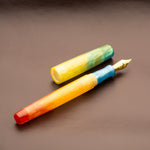 Load image into Gallery viewer, Fountain Pen - Bock #6 - 13 mm - In-house Rainbow Blank
