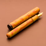 Load image into Gallery viewer, Fountain Pen - Bock #6 - 14 mm - SEM Rainbow Ebonite (Yellow &amp; Orange)
