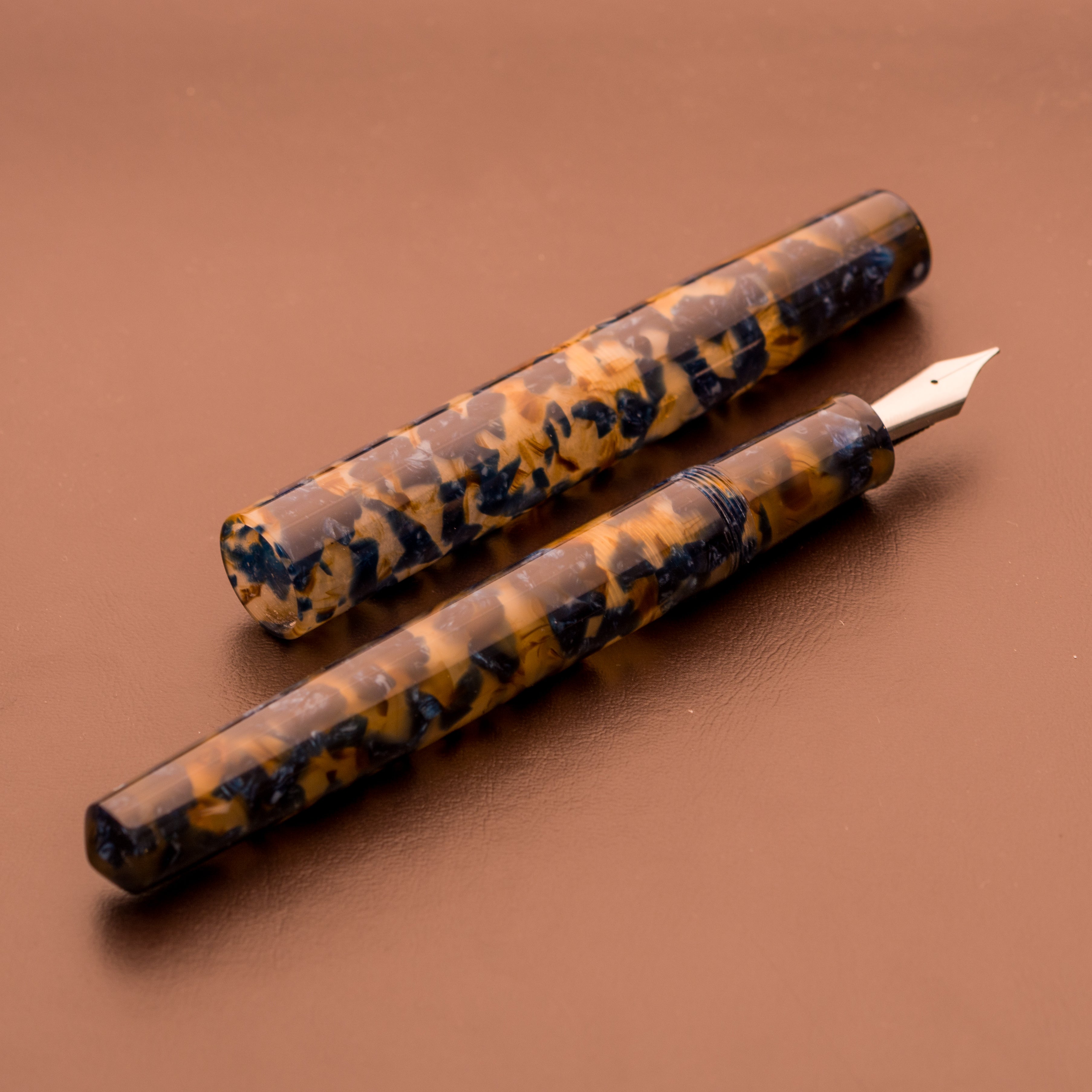 Fountain Pen - Bock #6 - 15 mm - TWSBI Converter - Erinoid Rhodonite