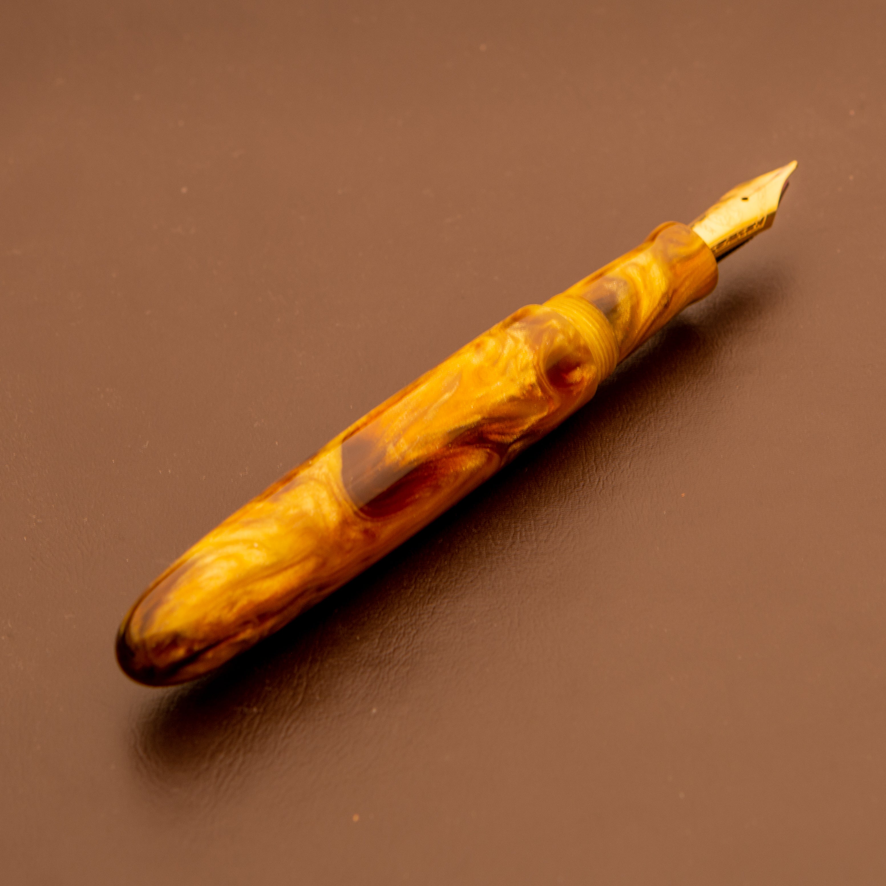 Fountain Pen - Bock #6 - 13 mm - Turnt Pen Co. Golden Honey