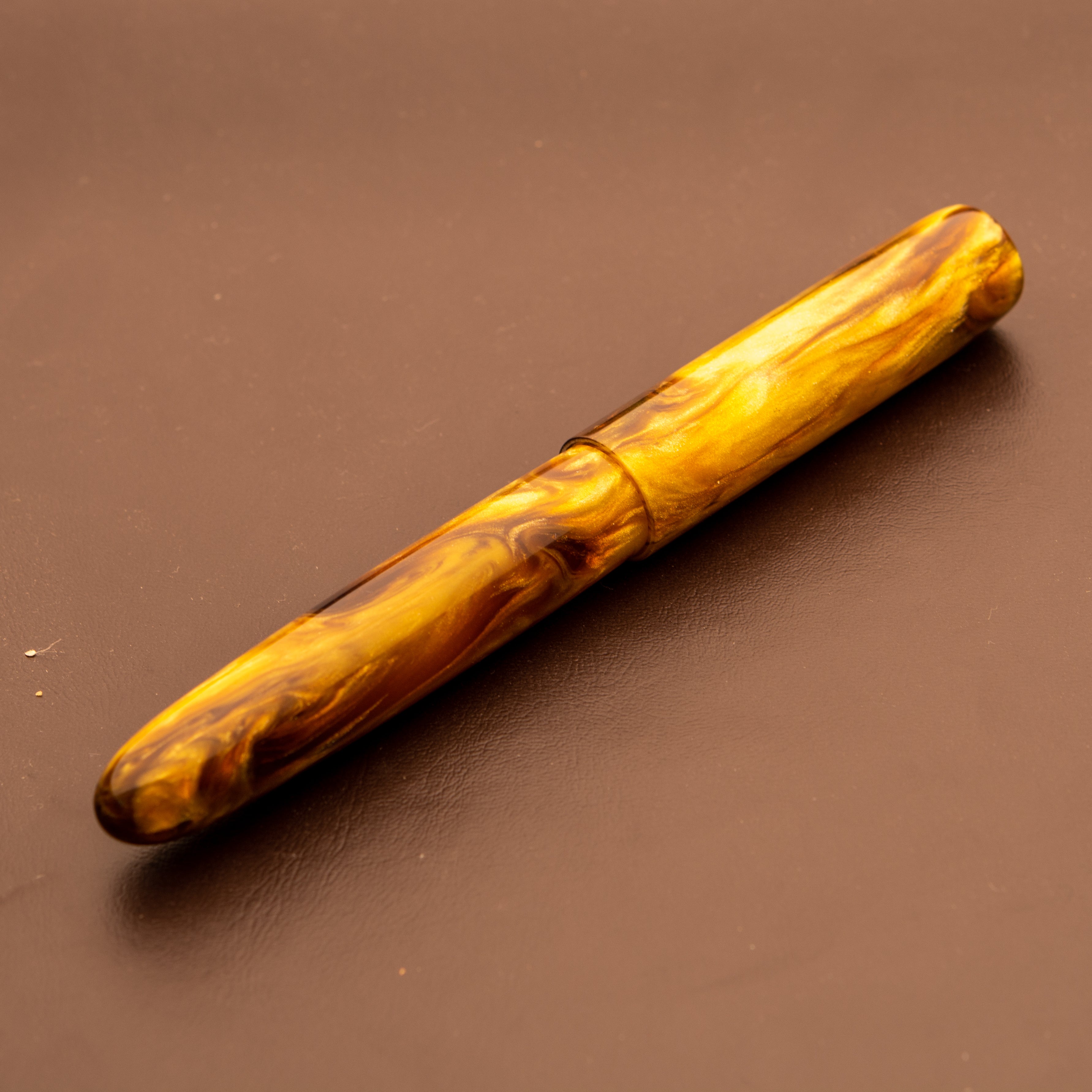 Fountain Pen - Bock #6 - 13 mm - Turnt Pen Co. Golden Honey