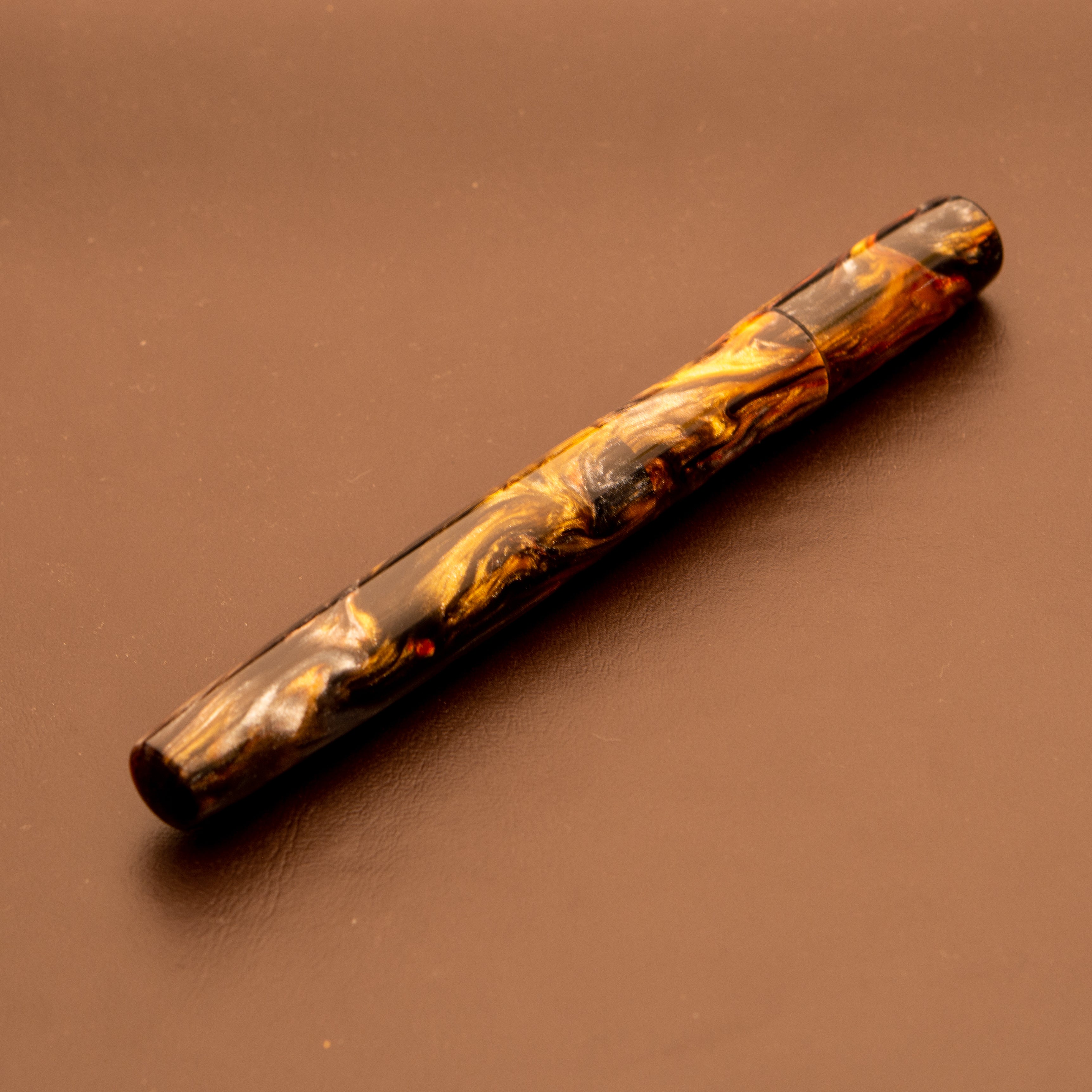 Fountain Pen - Bock #6 - 12 mm - Amazona - Turnt Pen Co Ember & Ashes